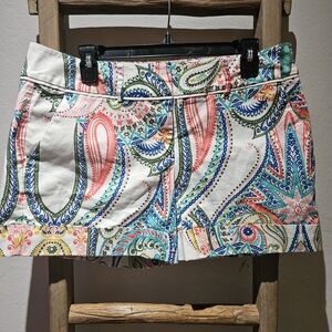 New York & Company Paisley Print Shorts